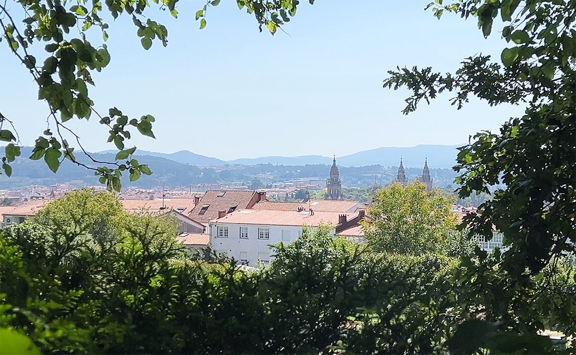サンティアゴ・デ・コンポステーラ(Santiago de Compostela)滞在先の目の前にある公園からの眺め