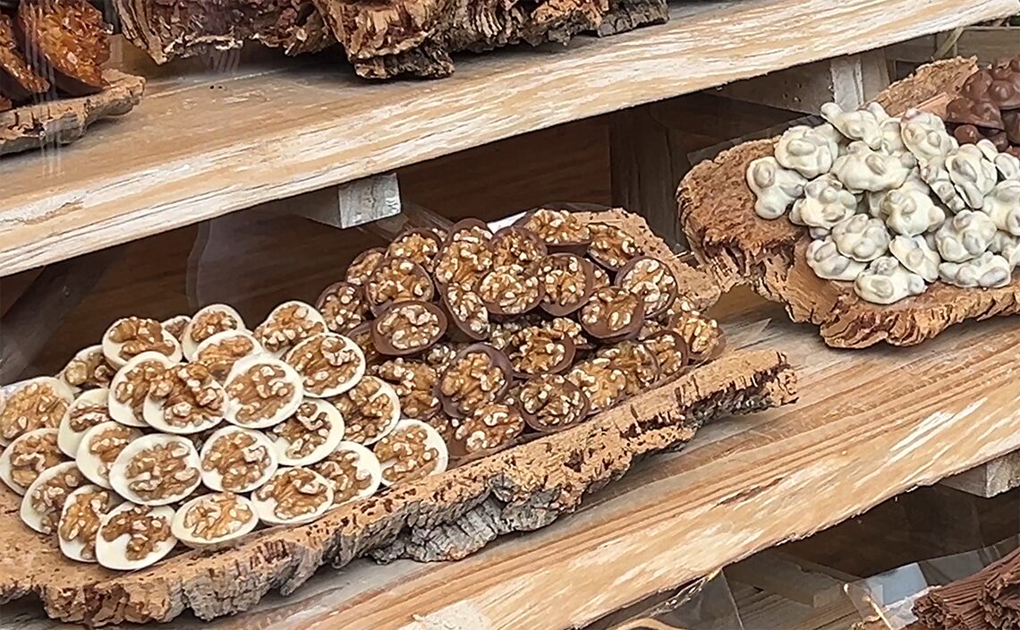 サンティアゴ・デ・コンポステーラ(Santiago de Compostela)チョコレートショップの店頭。