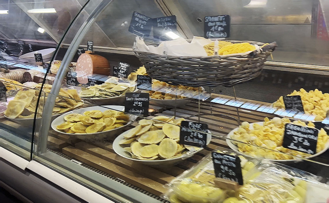 ニョッキやラビオリの種類も豊富。