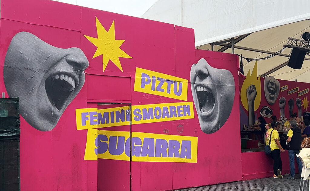 ビルバオ Bilbao セミナ・グランデ(Semana Grande) 「フェミニズムの炎を燃やせ(目覚めさせよ)!」