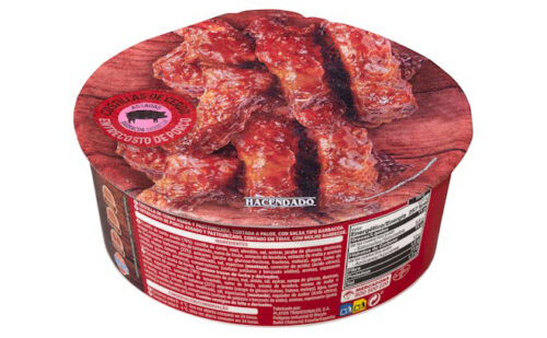 メルカドーナMercadona　バーベキューリブ Costillas de cerdo a la barbacoa cortadas