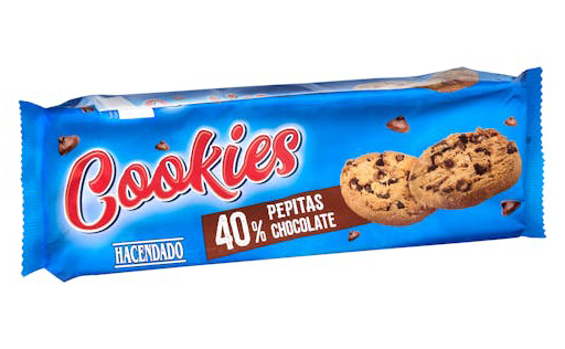 メルカドーナMercadona　チョコチップクッキー Galletas Cookies Hacendado 40% pepitas de chocolate