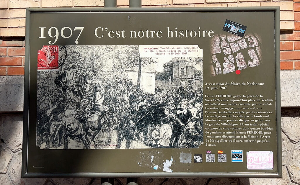 フランス(France) ナルボンヌ(Narbonne) 1907年にナルボンヌで起きたワイン醸造家反乱