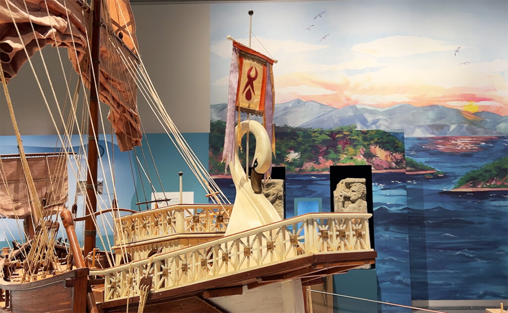 フランス(France) ナルボンヌ(Narbonne) ナルボヴィア博物館(Narbo Via museum) 古代のガレー船を再現した大型の模型