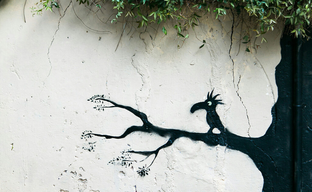 バルセロナ(Barcelona) バルセロナのストリートアート(street art) ゴシック地区の裏路地で見られるステンシルアート